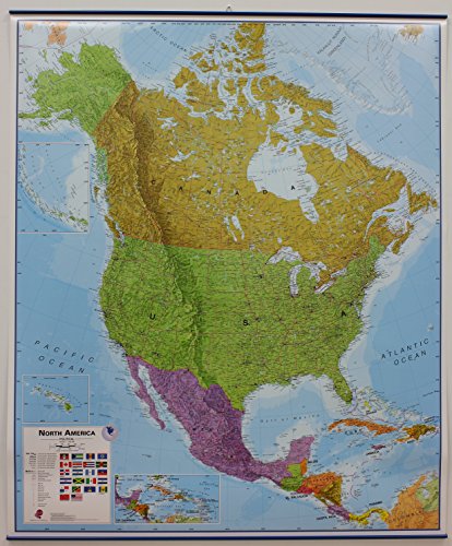 9781904892083: NORTH AMERICA POL.1/7M PLAST. 100X120 CM