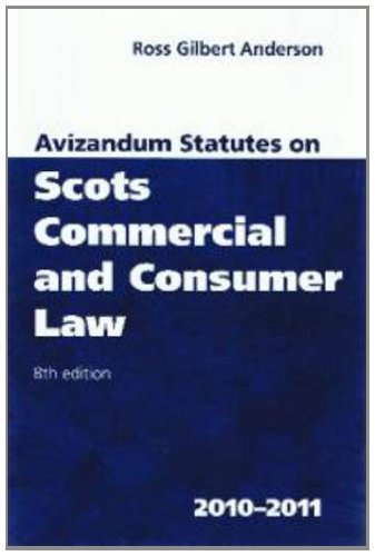 Stock image for Avizandum Statutes on Scots Commercial and Consumer Law 2010-2011 for sale by MusicMagpie