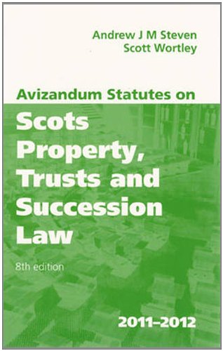 Stock image for Avizandum Statutes on Scots Property, Trusts and Succession Law 2011-2012 for sale by Reuseabook
