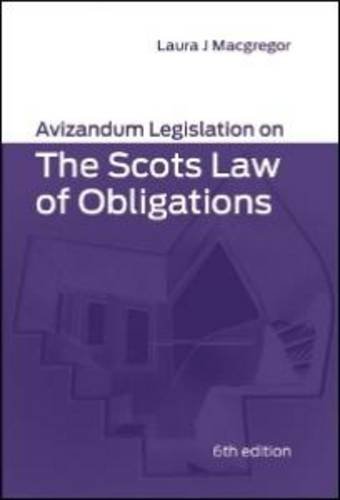 Stock image for Avizandum Legislation on the Scots Law of Obligations for sale by WorldofBooks