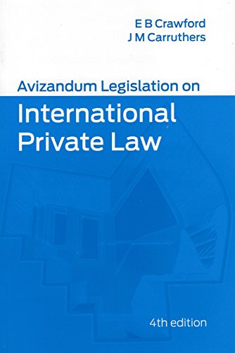 Stock image for Avizandum Legislation on International Private Law (Avizandum Statutes) for sale by WorldofBooks