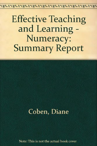 9781905188314: Effective Teaching and Learning - Numeracy: Summary Report