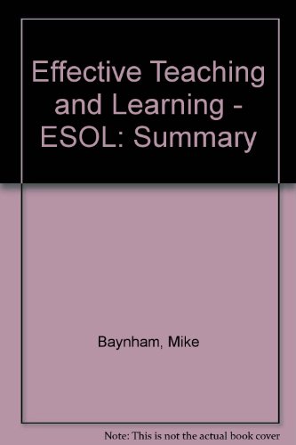 9781905188321: Effective Teaching and Learning - ESOL: Summary