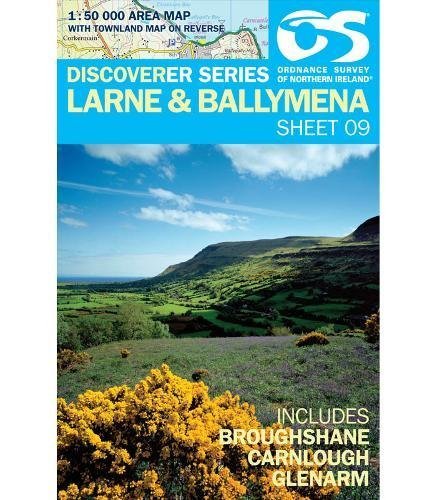Beispielbild fr Larne & Ballymena Map | Broughshane, Carnlough & Glenarm | Ordnance Survey of Northern Ireland | OSNI Discoverer Series 9 | Northern Ireland | Walks | Hiking | Maps | Adventure zum Verkauf von WorldofBooks