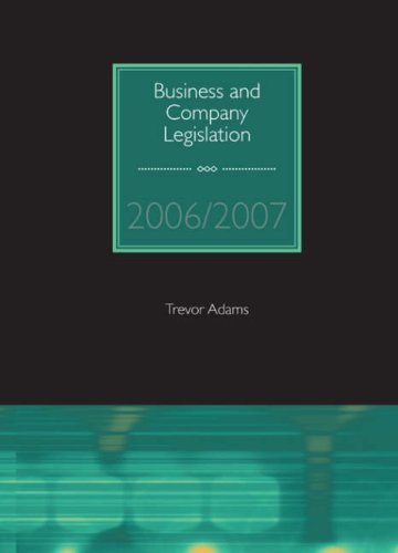 Beispielbild fr Business and Company Legislation 2006/2007 zum Verkauf von AwesomeBooks