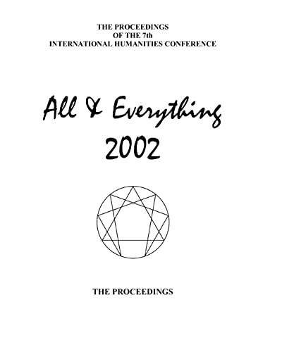 9781905578221: The Proceedings Of The 7th International Humanities Conference: All & Everything 2002