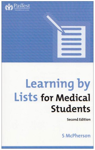 Beispielbild fr Learning by Lists for Medical Students zum Verkauf von WorldofBooks