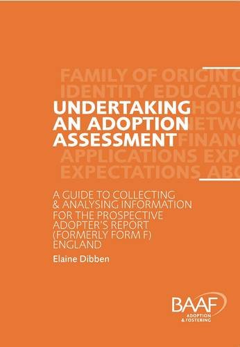 9781905664405: Undertaking an Adoption Assessment in England: A Guide to Collection and Analysing Information for Form PAR in England