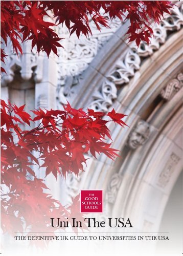 Beispielbild fr Uni in the USA: The Definitive UK Guide to the Universities in the USA (Good Schools Guide) zum Verkauf von WorldofBooks