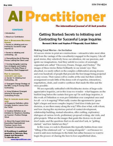 Getting Started: Secrets to Initiating and Contracting for Successful Large Inquiries (AI Practitioner S.) (9781905822270) by Lantz, Gayle; Shepherd, Peter; Stubbings, Alexandra; Weiss, Lonnie; Cheung-Judge, Mee-Yan; Herrick, Colette; Torres, Cheri B.; Lee, Sallie; White,...