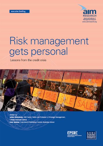 Beispielbild fr Risk management gets personal: Lessons from the credit crisis (Executive Briefing) zum Verkauf von Phatpocket Limited