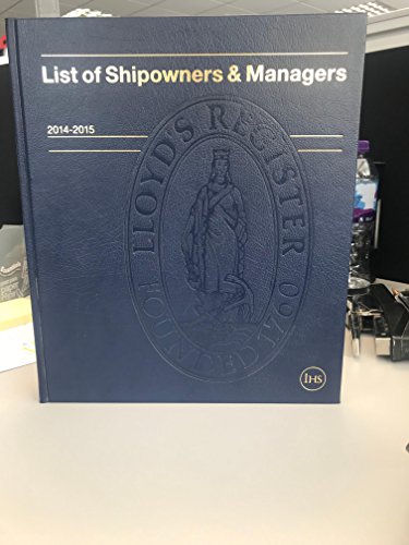 9781906313777: List of Shipowners & Managers 2014: 2015 (2014)