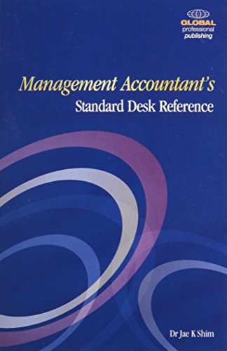 Imagen de archivo de Management Accountant's Standard Desk Reference a la venta por Irish Booksellers