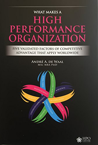 Stock image for What Makes a High Performance Organization : Five Factors of Competitive Advantage Than Span the World for sale by Better World Books
