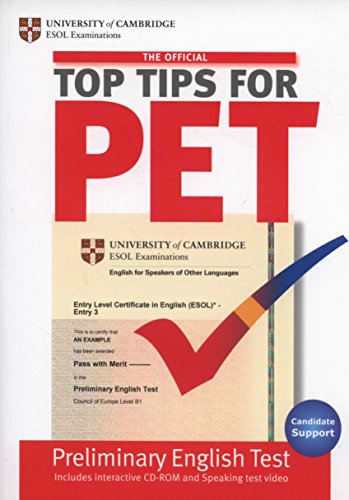 Stock image for The Official Top Tips for PET Paperback with CD-ROM for sale by WorldofBooks