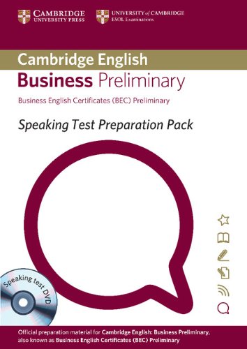 9781906438630: Speaking Test Preparation Pack for BEC Preliminary Paperback with DVD