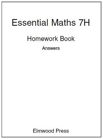 Stock image for Essential Maths 7H Homework Book Answers for sale by Ammareal