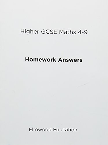 higher gcse maths homework book answers