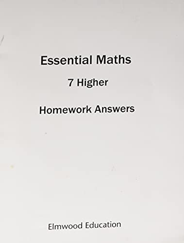 Stock image for Essential Maths 7 Higher Homework Answer Book for sale by GreatBookPrices