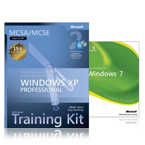 MCSA/MCSE Installing, Configuring, & Administering Windows XP Professional (70-270) Training Kit Book and Online Course Bundle (9781906795214) by Glenn, Walter J.