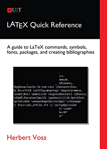 LaTeX Quick Reference (9781906860219) by Voss, Herbert