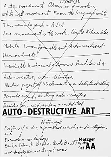 Stock image for Auto-Destructive Art: Metzger at AA for sale by Books Unplugged