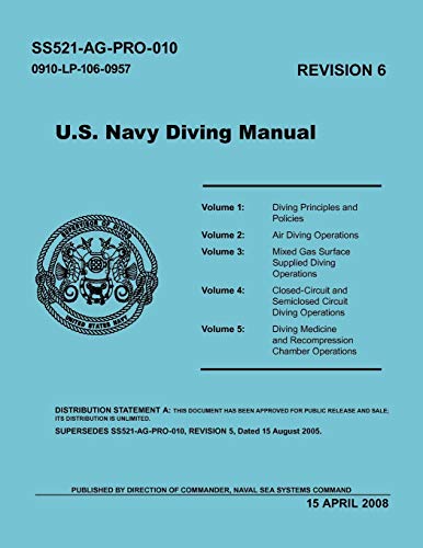 Beispielbild fr U.S. Navy Diving Manual (Revision 6; April 2008) zum Verkauf von Ria Christie Collections