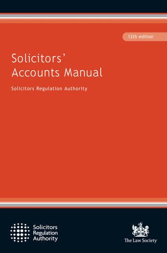 Stock image for Solicitors' Accounts Manual for sale by Better World Books Ltd