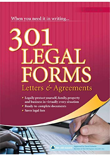 Beispielbild fr 301 Legal Forms, Letters & Agreements zum Verkauf von WorldofBooks