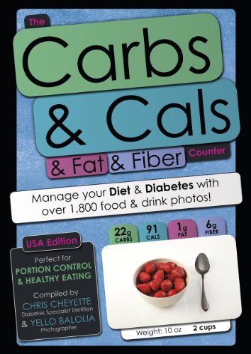 Stock image for The Carbs Cals Fat Fiber Counter (USA Edition): Manage your Diet Diabetes with over 1,800 food drink photos! for sale by Byrd Books