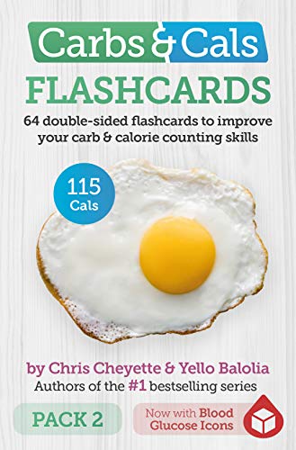 Stock image for Carbs & Cals Flashcards PACK 2: 64 double-sided flashcards to improve your carb & calorie counting skills for sale by HPB-Emerald
