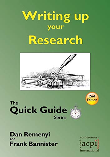 Beispielbild fr Writing up your Research: for a dissertation or thesis: The Quick Guide Series zum Verkauf von Buchpark