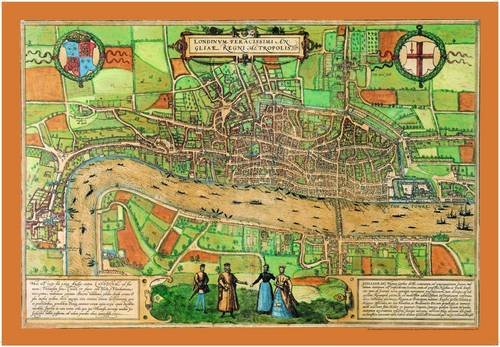 Imagen de archivo de Braun & Hogenbergs Map of London 1572 (Old House) (Rolled) a la venta por Kennys Bookstore