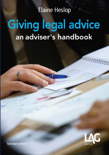 Beispielbild fr Giving legal advice: an adviser's handbook zum Verkauf von WorldofBooks