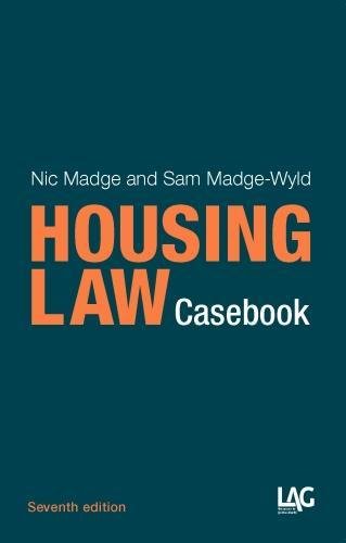 Beispielbild fr Housing Law Casebook zum Verkauf von Revaluation Books