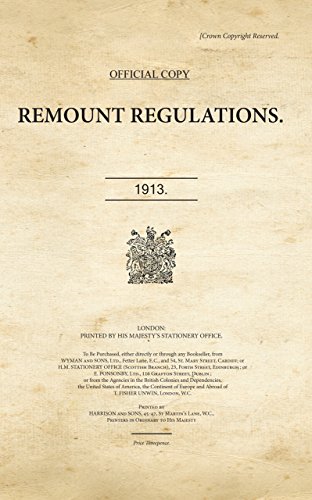 Stock image for Remount Regulations (War Office Publications) for sale by Bestsellersuk