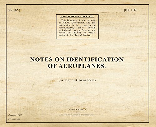 9781908487865: Notes on Identification of Aeroplanes