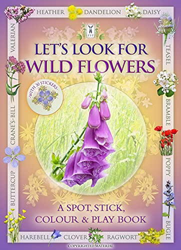 Stock image for Let  s Look for Wild Flowers: A Spot & Learn, Stick & Play Book: Part of the Let  s Look Nature Series for Children Aged 4 to 8 Years for sale by WorldofBooks