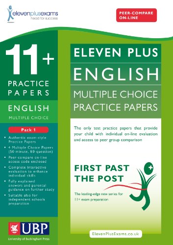 Beispielbild fr 11+ English Multiple Choice Practice Papers: Pack 1 (First Past the Post) zum Verkauf von WorldofBooks