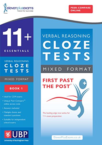 9781908684288: 11+ Essentials Verbal Reasoning Cloze Practice Papers for CEM: Book 1 (First Past the Post)