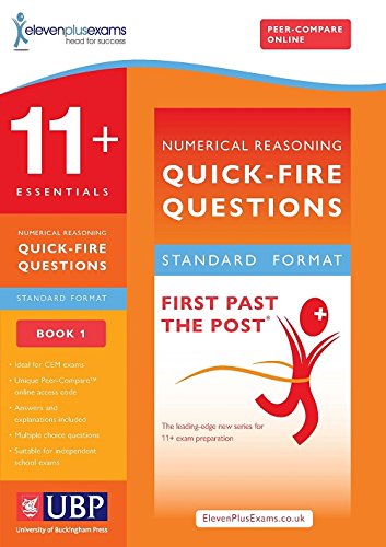 Beispielbild fr 11+ Essentials Numerical Reasoning: Quick-Fire Questions Practice Papers for CEM Book 1 (First Past the Post) zum Verkauf von WorldofBooks