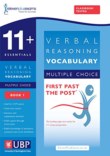 Stock image for 11+ Essentials Verbal Reasoning: Vocabulary Multiple Choice Practice Papers for CEM Book 1 (First Past the Post) for sale by WorldofBooks