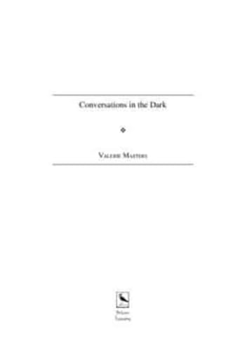 Stock image for Conversations in the Dark for sale by Revaluation Books