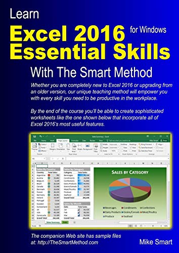 9781909253087: Learn Excel 2016 Essential Skills with The Smart Method: Courseware tutorial for self-instruction to beginner and intermediate level