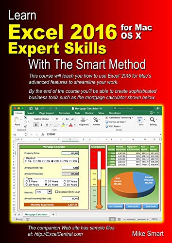 9781909253124: Learn Excel 2016 Expert Skills for Mac OS X with The Smart Method: Courseware Tutorial teaching Advanced Techniques
