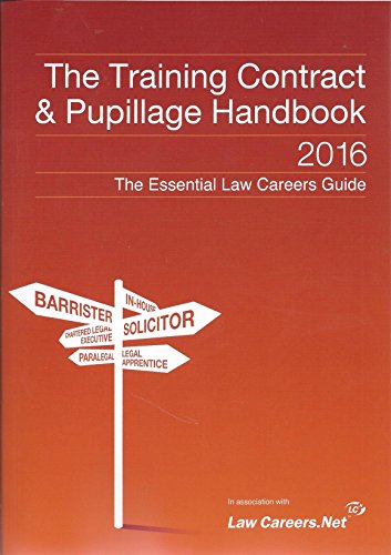 Stock image for The Training Contract and Pupillage Handbook 2016 for sale by Phatpocket Limited