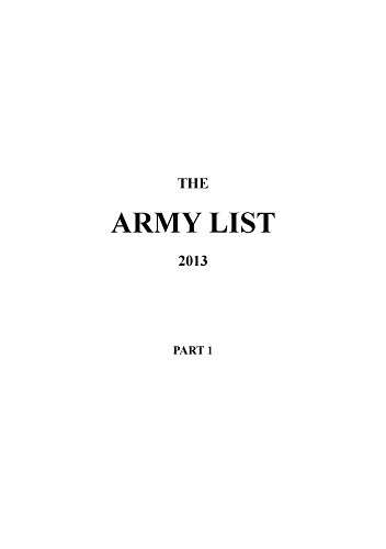Stock image for The Army List 2013: Part 1 (Volume 1) for sale by Anybook.com