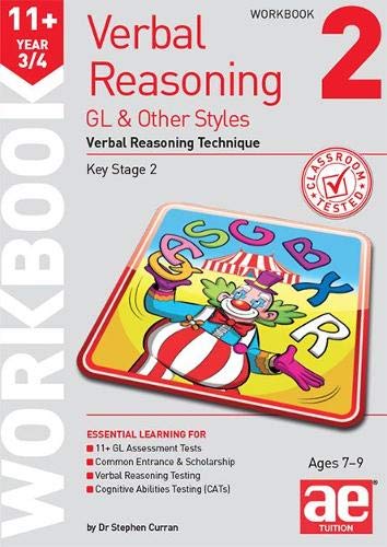 Imagen de archivo de 11+ Verbal Reasoning Year 3/4 GL & Other Styles Workbook 2: Verbal Reasoning Technique a la venta por Chiron Media
