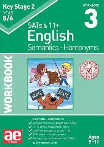 Imagen de archivo de Ks2 Semantics Year 5/6 Workbook 3 - Homonyms a la venta por GreatBookPrices