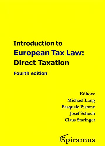 Imagen de archivo de Introduction to European Tax Law: Direct Taxation a la venta por Revaluation Books